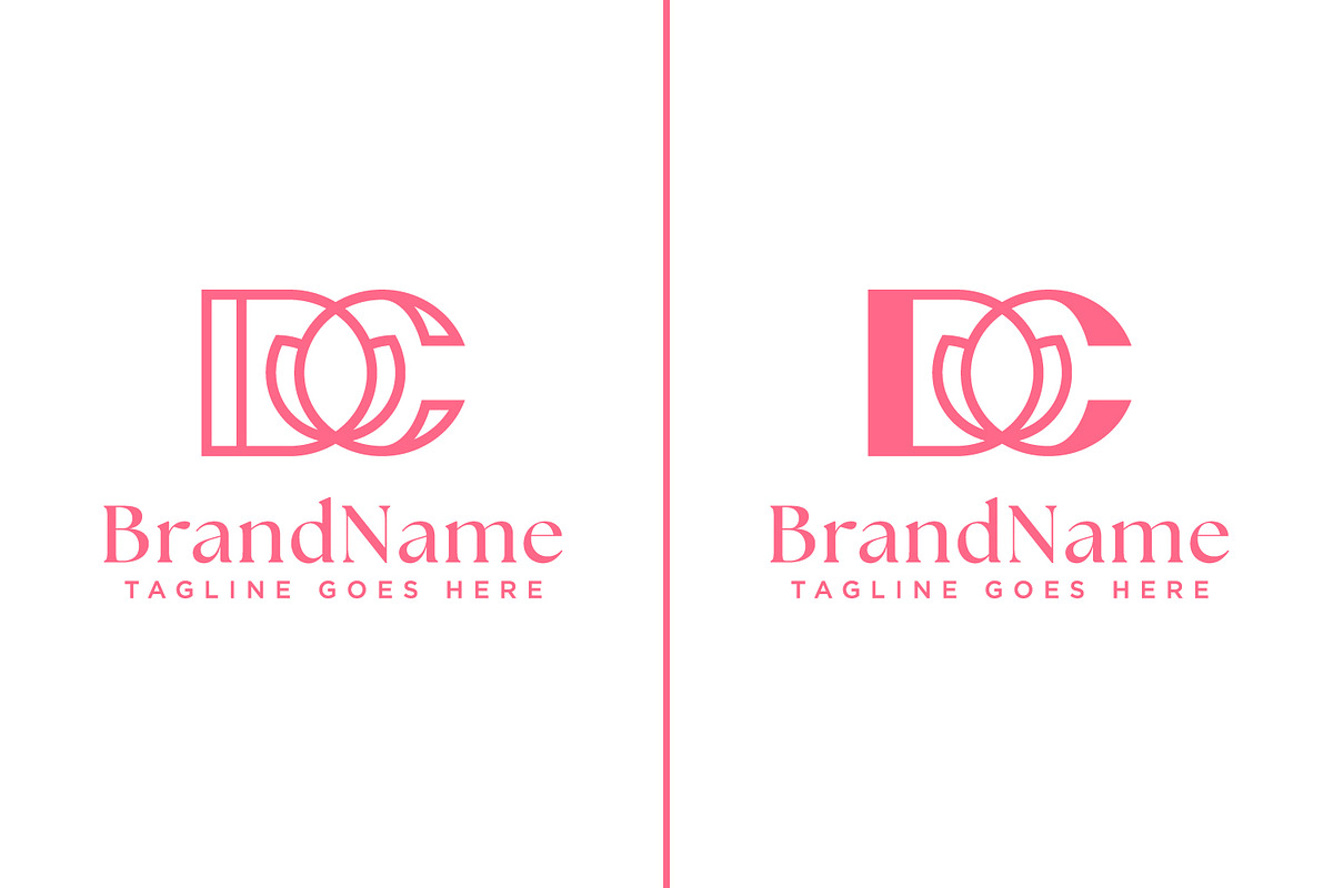 Letters DC Flower Monogram Logo, a Branding & Logo Template by Pray Art Design Studio