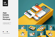 iPhone / App Screen Mockup, an iPhone Mockup by Mockup Supper (Thumbnail 1 of 11)