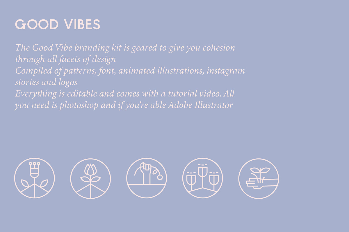 Good Vibes Branding Kit, a Branding & Logo Template by Emma Make (Photo 3 of 22)