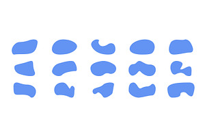 Abstract Blue Organic Shapes Set, an Illustration by Gentle Studio