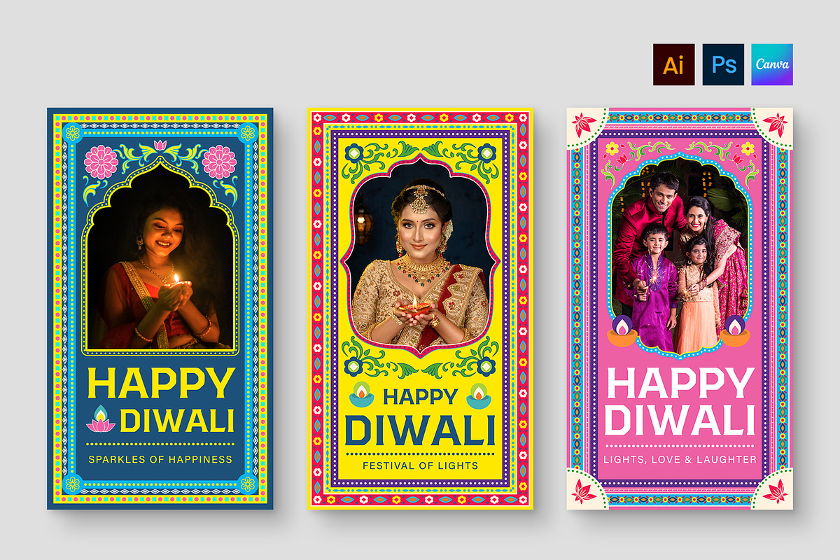 Happy Diwali Photo Frame Template, a Flyer Template by BrandPacks (Photo 1 of 5)