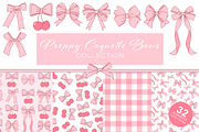 Preppy Coquette Bows Collection, a Pattern Graphic by cafelab_store (Thumbnail 1 of 3)