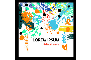 Background frame multicolored with, a Texture Illustration by Nenahliadava Design