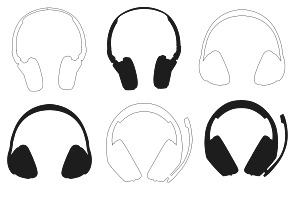 Headphones Set 1 Procreate Brush