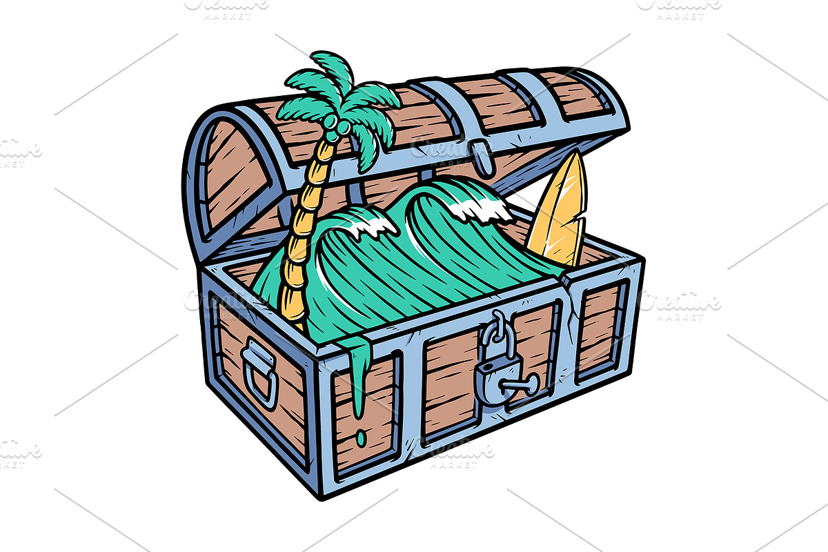 The beach is a treasure, an Object Illustration by gunaonedesign (Photo 1 of 6)