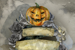 Watercolor Spooky Halloween Pack