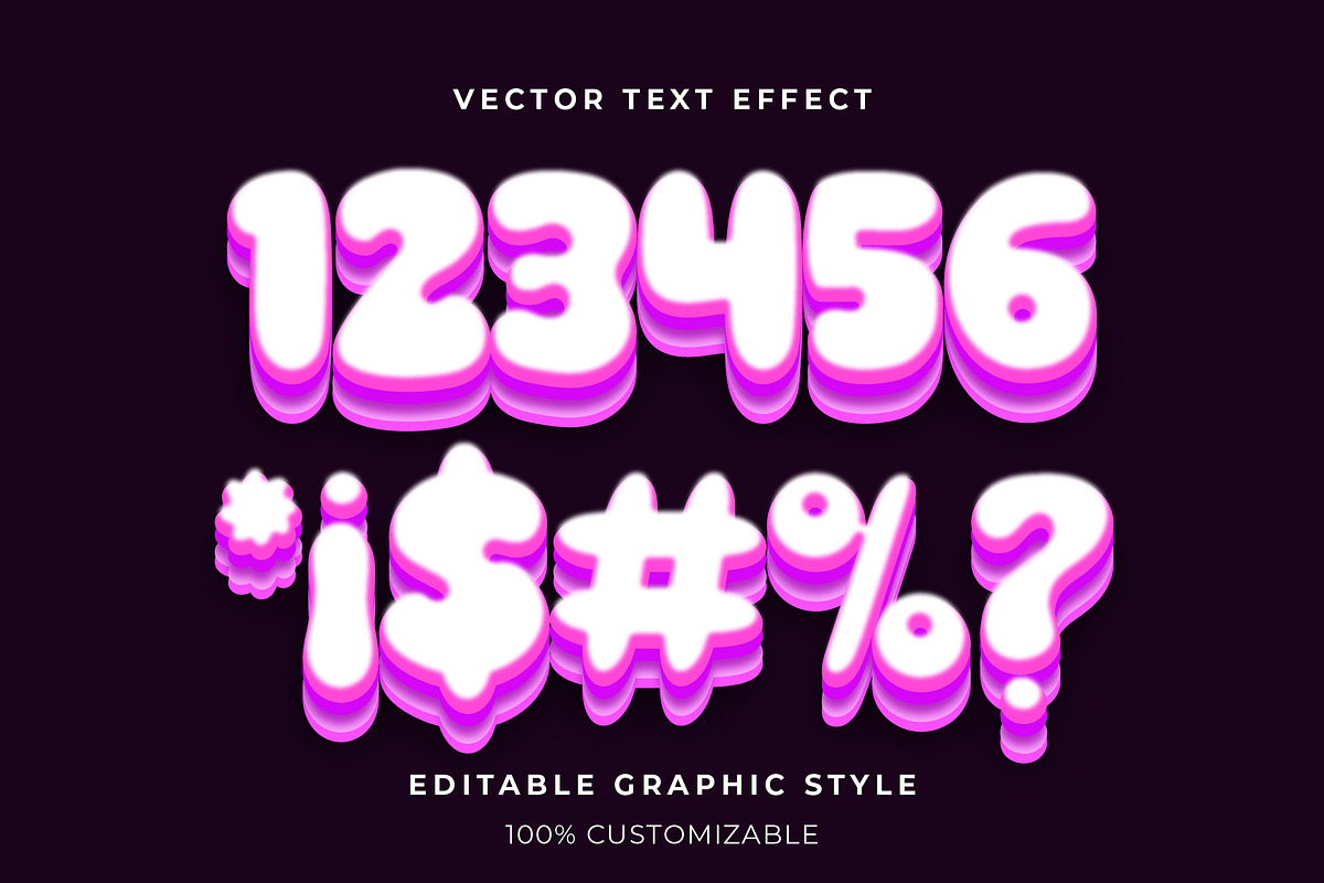 3D Bubble Gradient Text Effect preview 2