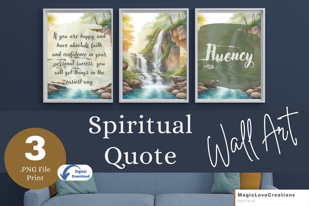 Spiritual Positive Quote Print Wall, a Poster Template by MagicLove Creations (Photo 1 of 10)