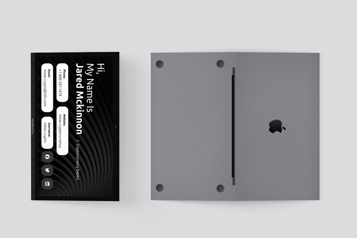 Laptop Business Card - Crypto Trader, a Business Card Template by TheFeture (Photo 4 of 5)