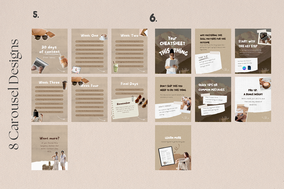 Cozy Collage Instagram Carousels, a Social Media Template by Tabitha Emma (Photo 4 of 9)