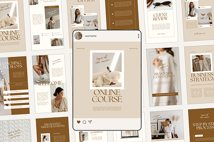 Boho Instagram Stories Posts Canva, a Social Media Template by Branding Babe Co.
