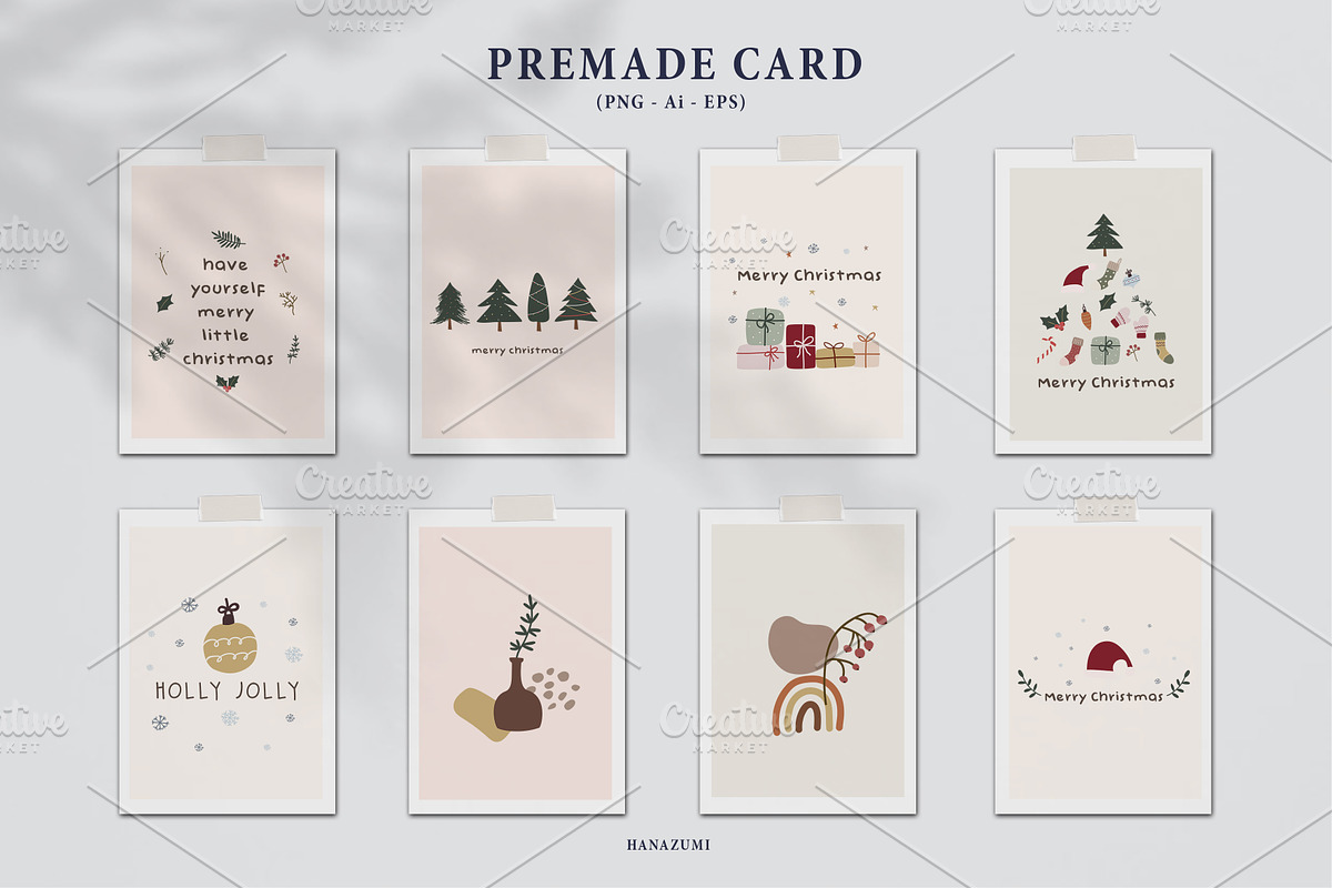 Christmas Winter Abstract Vol.1, a Decorative Illustration by Hanazumi (Photo 4 of 15)