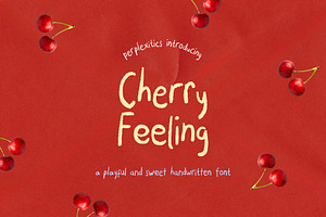 Cherry Feeling Handwritten Font, a Handwritten Font by Perplexitics