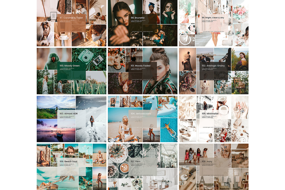 HUGE Bundle Presets (108 Packs), an Action Add-On by Advina Store (Photo 8 of 8)