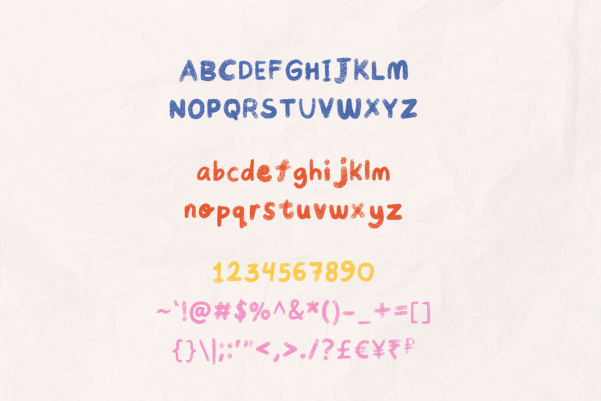 Ruffy - Textured Bold Playful Font, a Sans Serif Font by Kartika Prints (Photo 5 of 13)