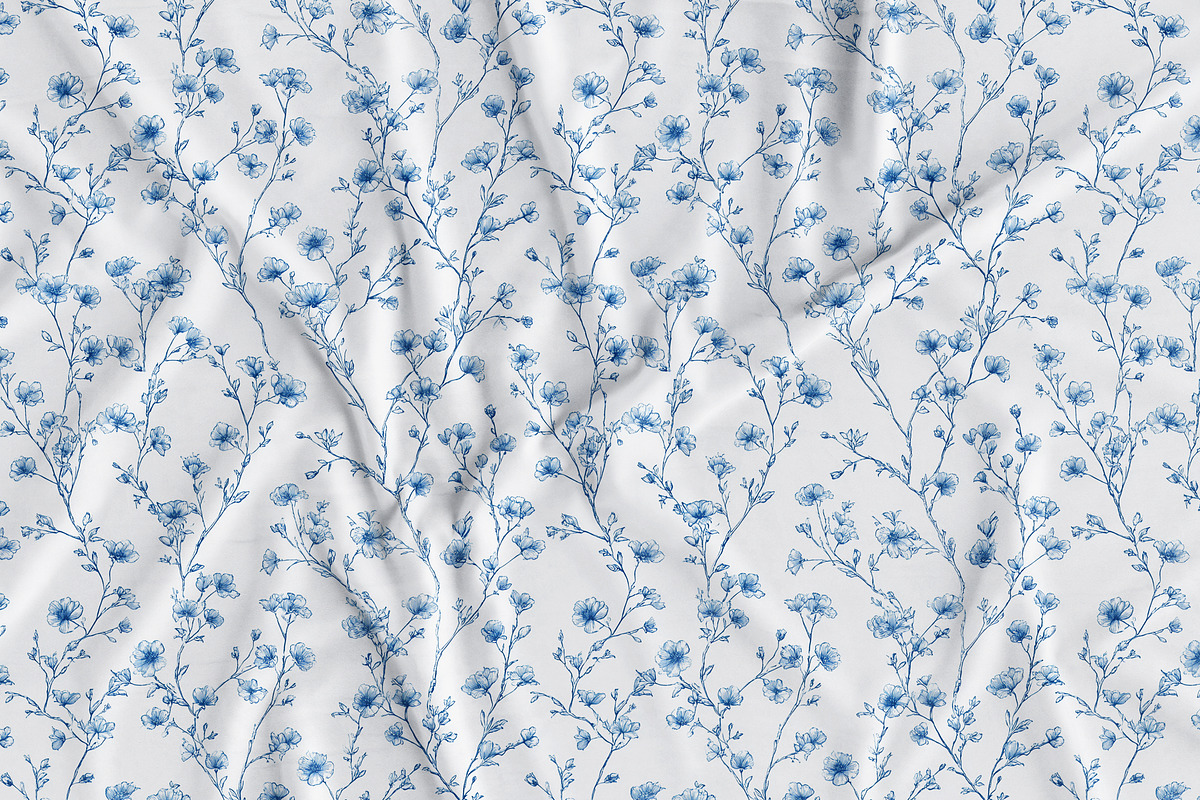 Toile Floral Seamless Patterns, a Pattern Graphic by Olya Creative (Photo 14 of 22)