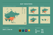 Asia Vector Map, a Graphic by Ben Buysse (Thumbnail 4 of 4)