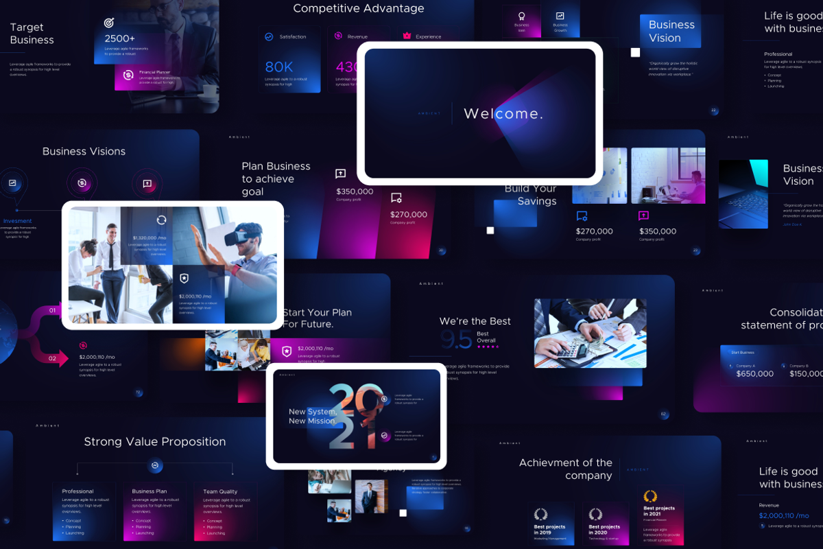 Ambient Creative PowerPoint Template, a Presentation Template by Brandearth RRGraph (Photo 3 of 7)