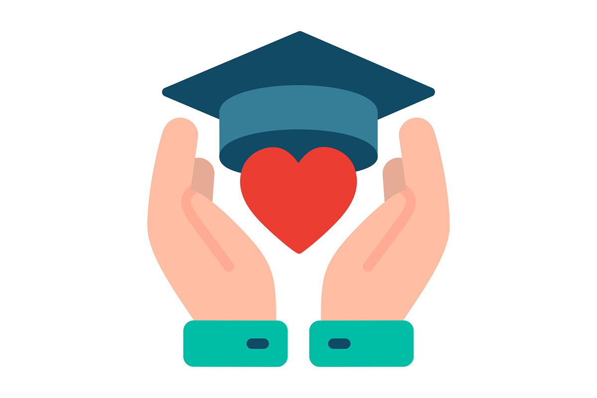 Scholarship Flat Icon, a Duotone Icon by Pexelpy (Photo 1 of 2)