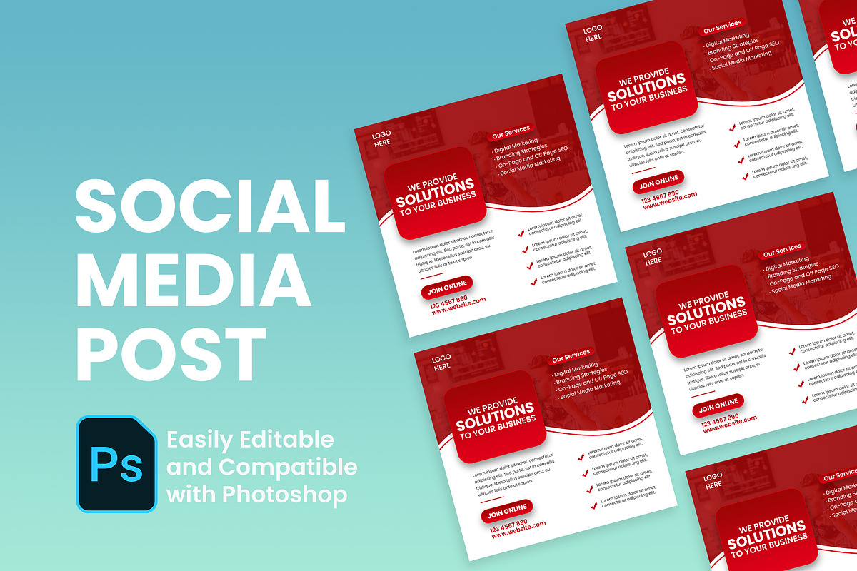 Marketing Template for Social Media, a Social Media Template by designsprout (Photo 2 of 2)