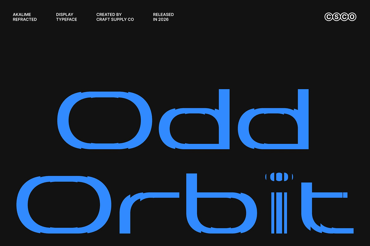 Akalime Refracted, a Sans Serif Font by Craft Supply Co. (Photo 2 of 8)