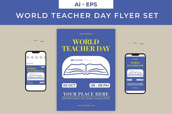 World Teacher Day Flyer Set preview 3