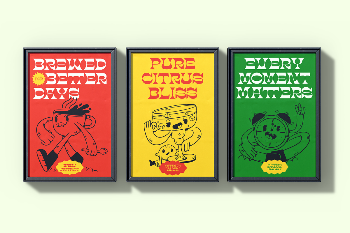 Grovine – Retro Groovy Display Font, a Serif Font by Namela Studio (Photo 6 of 10)