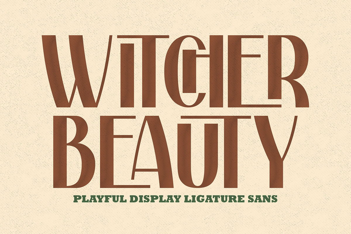 Withcher Beauty | Ligature Sans, a Sans Serif Font by Almeera Std (Photo 1 of 9)