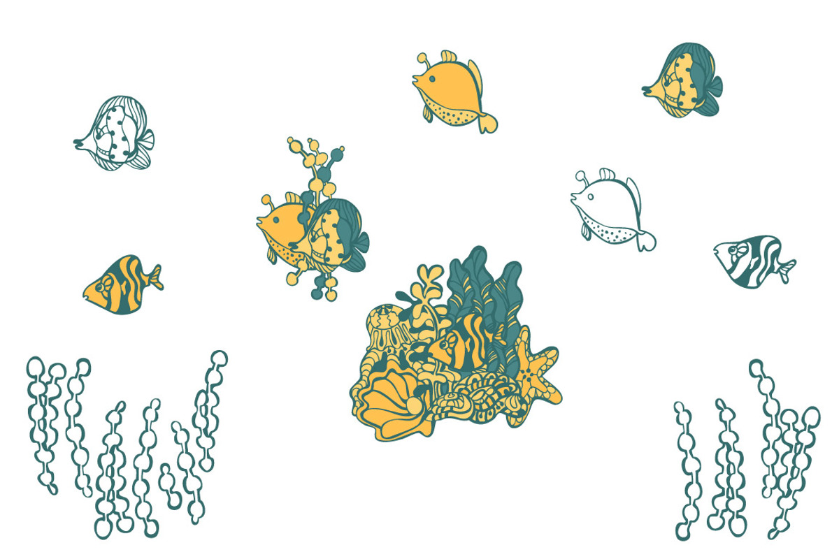 A set of patterns of tropical fish, a Pattern Graphic by BondarenkoNat (Photo 4 of 4)