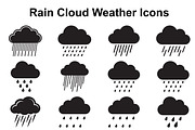 Rainfall Cloud Symbol Set, an Object Graphic by Designer_Momina (Thumbnail 1 of 5)