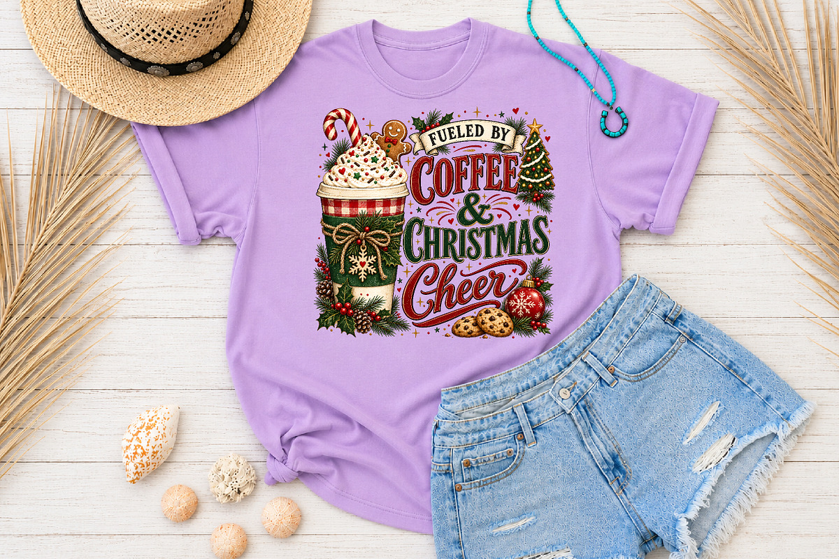 Fueled By Coffee & Christmas Cheer, a Seasonal Illustration by Rose Art (Photo 4 of 4)
