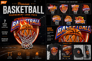 Premium Basketball Logo Pack, a Sport Illustration by Fortyone