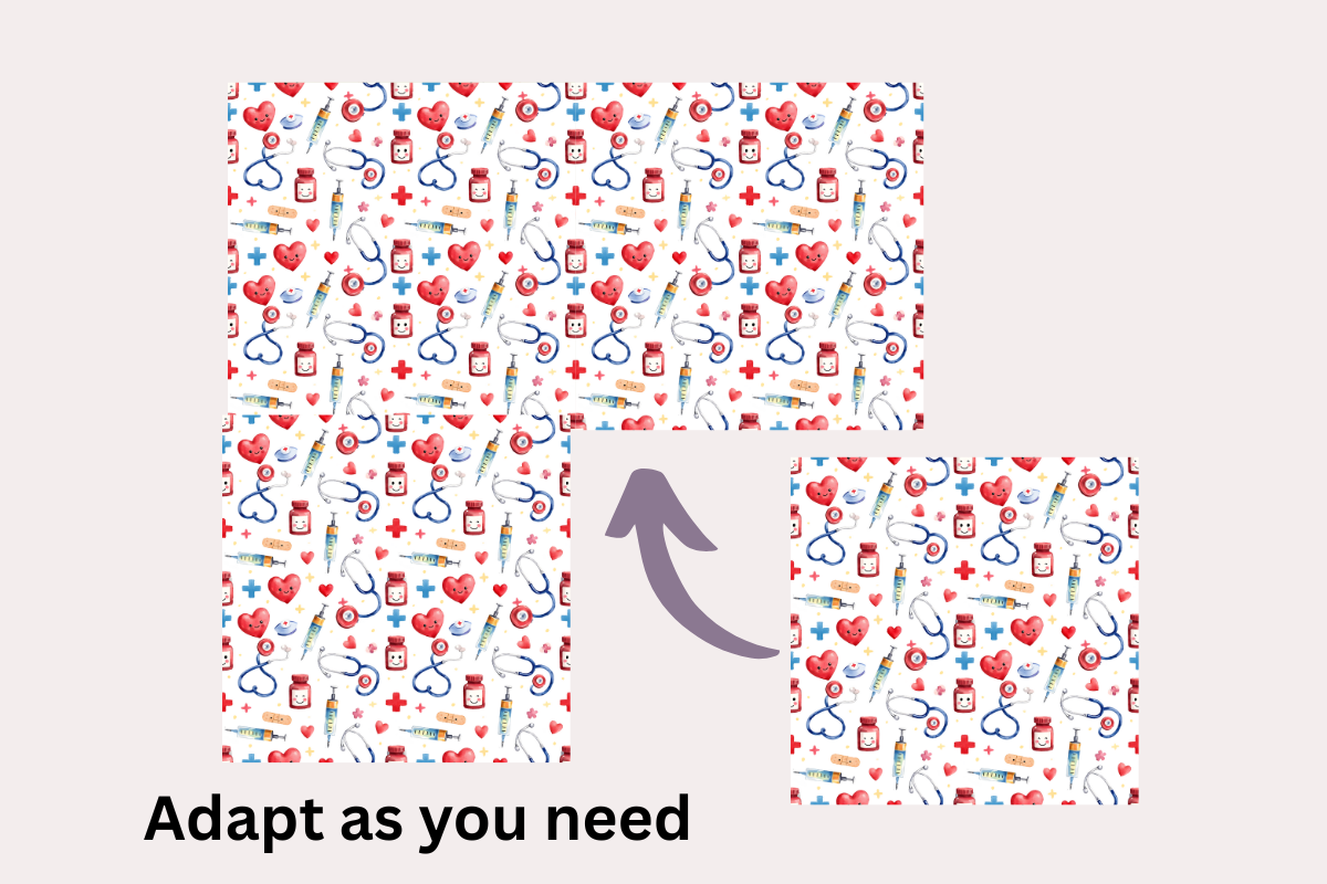 Nurse Sealess pattern, a Healthcare Illustration by Anca Digital Vibe (Photo 5 of 5)