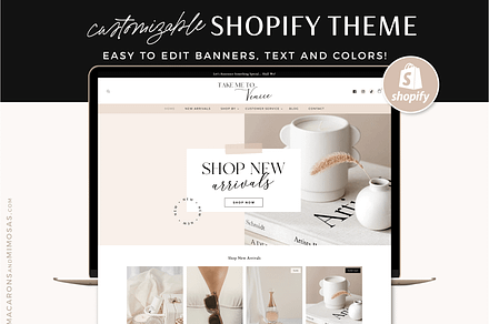 Shopify Theme White Aesthetic, a Shopify Template by Macarons and Mimosas