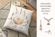 200 Iyengar Yoga Asanas - Yoga Set, a Healthcare Illustration by Franzi draws (Thumbnail 5 of 6)