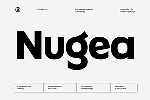 Nugea - Geometric Font Family, a Sans Serif Font by Yukita Creative