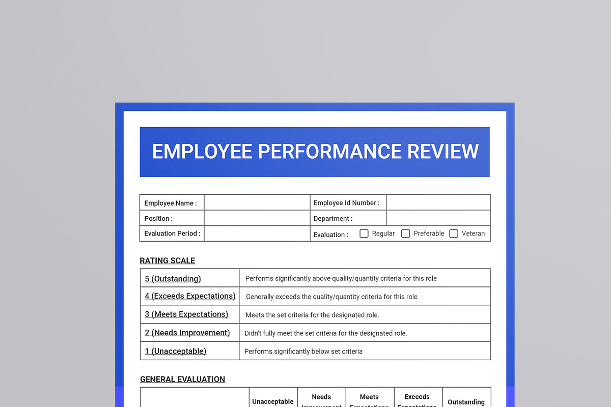 Employee Performance Review, a Stationery Template by MightyDesign (Photo 2 of 8)