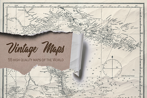 Vintage Maps of the World Bundle, a Background Graphic by Golden Vision Studio