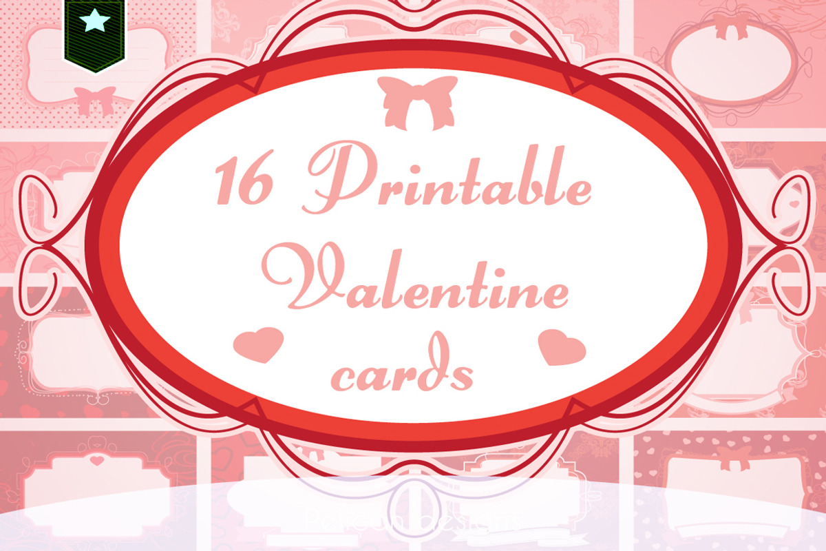 Cute printable valentine cards, an Illustration by Pelican graphics (Photo 1 of 3)