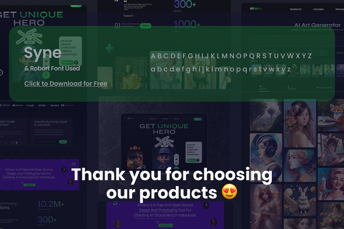Ai image generator | Ai character ge, an UI Kit Template by Muhammad_Ahmad (Photo 6 of 6)