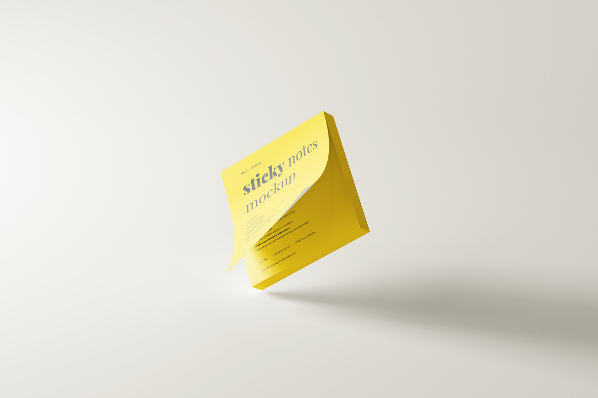 Sticky Note Mockups, a Household Mockup by MockupFree.Net (Photo 2 of 9)