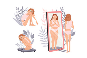 Body shaming vector illustration, a Healthcare Illustration by Stock-Smart-Start