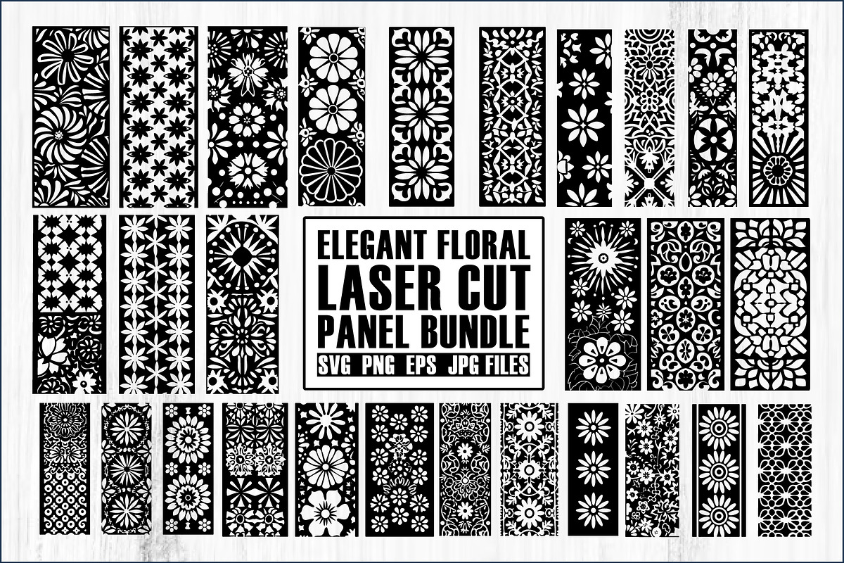 floral laser cut bundle, flower, a Graphic by Creativeshirt (Photo 1 of 8)