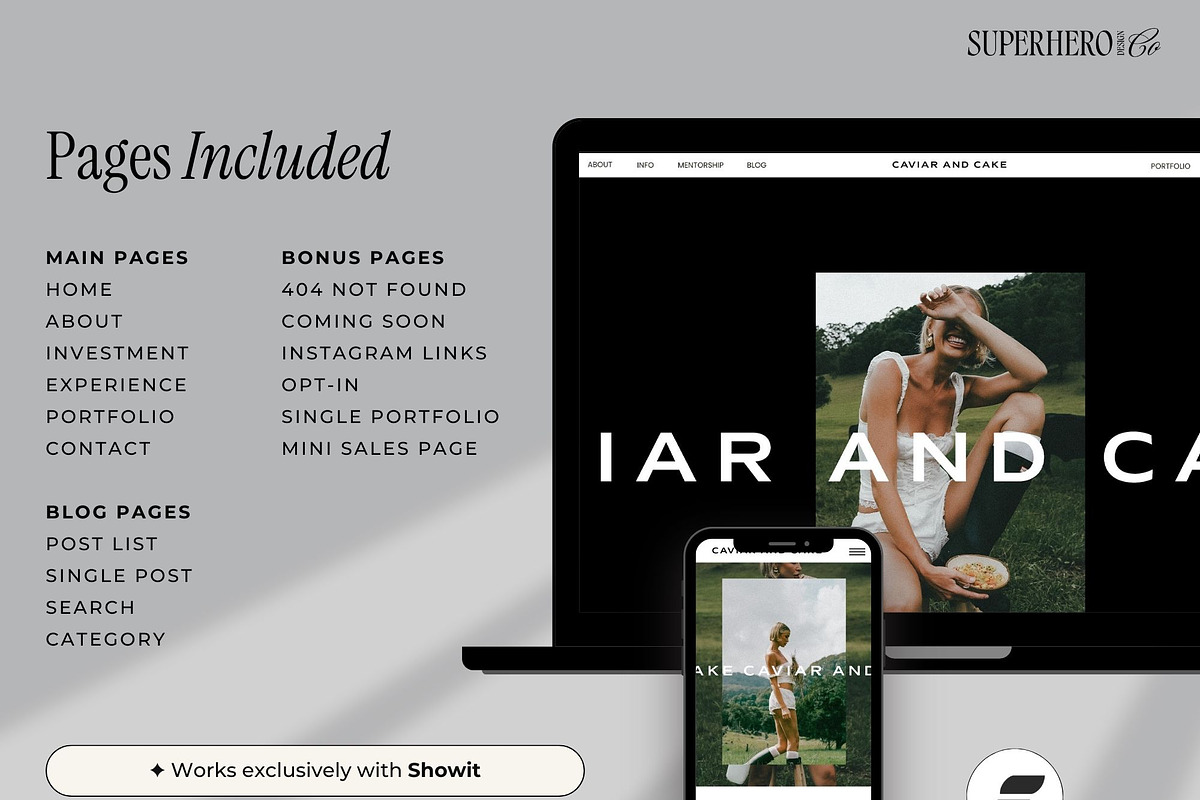 Showit Website Template Photographer, a Websites & App Template by Superhero Design Co. (Photo 4 of 7)
