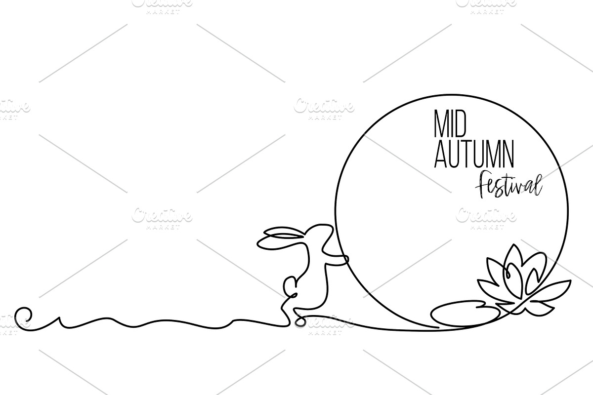 Happy Chuseok simple vector poster, a Seasonal Illustration by Valenty (Photo 1 of 3)
