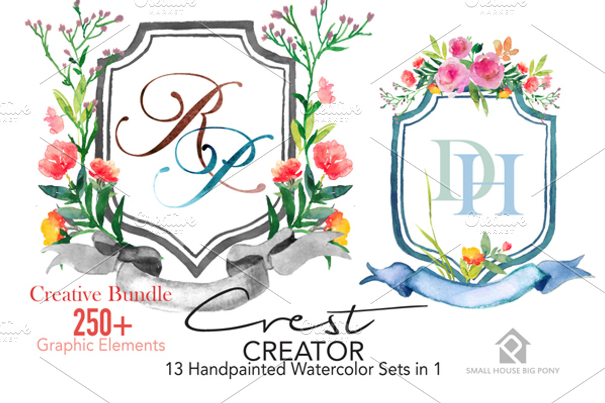 Crest Creator - Creative Bundle Set, an Illustration by SmallHouseBigPony (Photo 16 of 23)