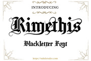 Rimethis – Blackletter Font, a Blackletter Font by NDNL Studio (Thumbnail 1 of 6)