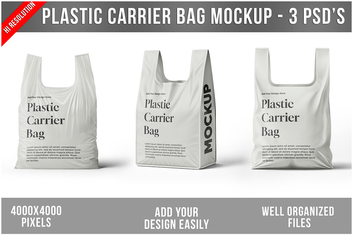 Plastic Carrier Bag Mockup PSD, a Packaging Mockup by Bruno's Shop (Photo 1 of 4)