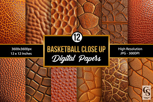 Basketball Close-Up Texture Papers, a Texture Graphic by Creative Store