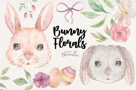 Bunny Easter Watercolor Clipart